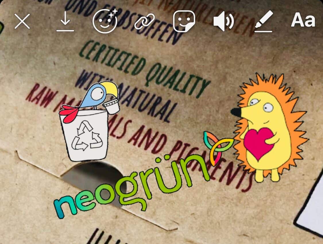 neogrün Instagram-Sticker